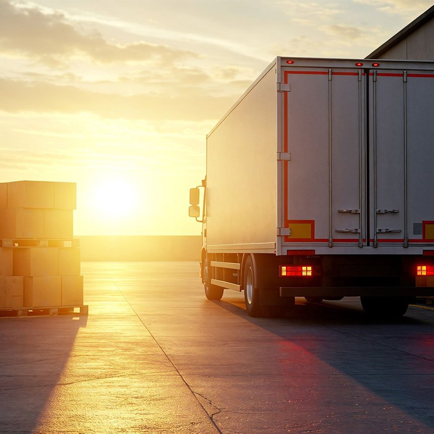 Mover truck with packages